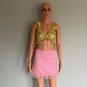 ‼️NEW‼️Dolls Kill X Sugar Thrillz Dreamy Serenade Ruffle Bra Top Med